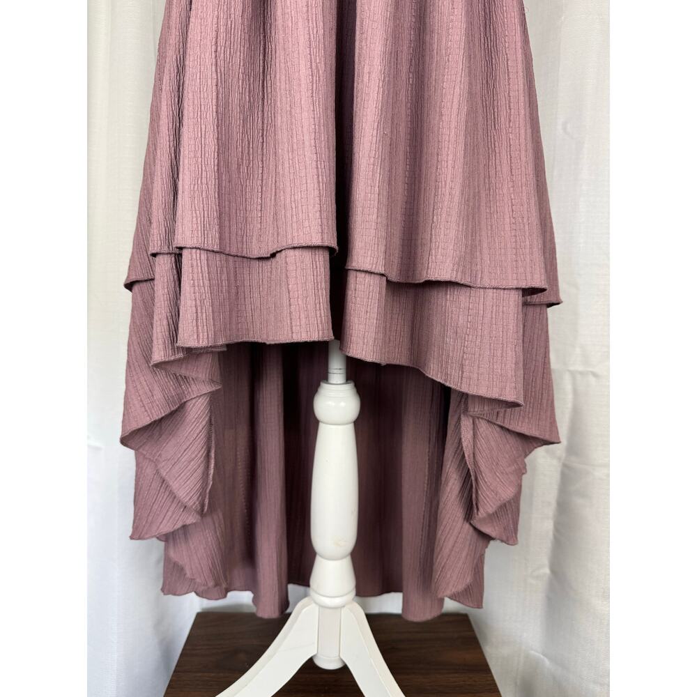Joyfolie Mauve High Low Dress Ruffle Strap Boho Girls 14 - Picture 5 of 8